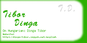 tibor dinga business card